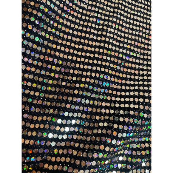 Women's Juniors Large Gold Sequin Sparkle Stretch Mini Skirt EUC - Picture 5 of 10